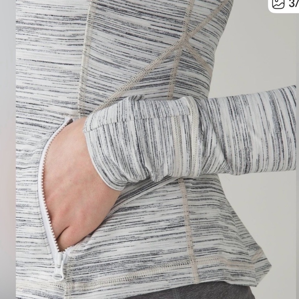 Lululemon Women's Heathered Gray Hustle in Your Bustle Long Sleeve Jacket 8 - Picture 3 of 16